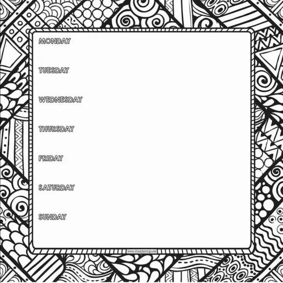 Color Me Weekly Desk Pad - Picture 2 of 3